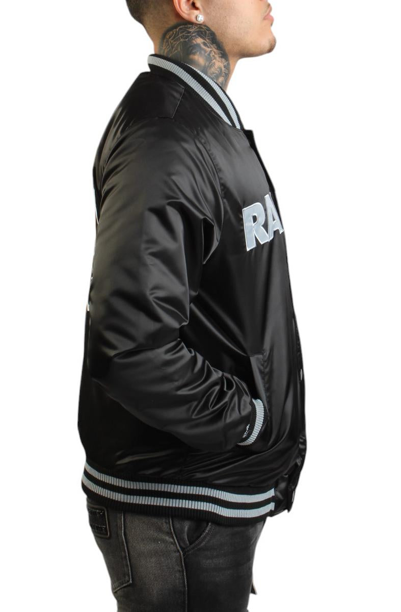 NFL Raiders Satin Bomber Jacket