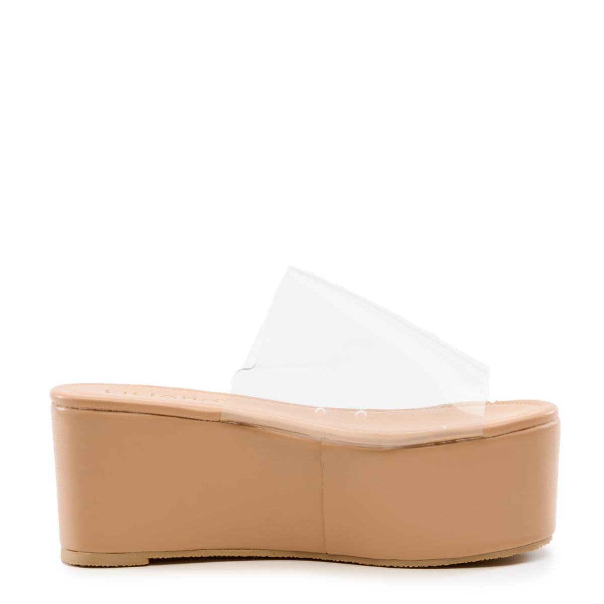 Budza-5 Clear Platform Sandals