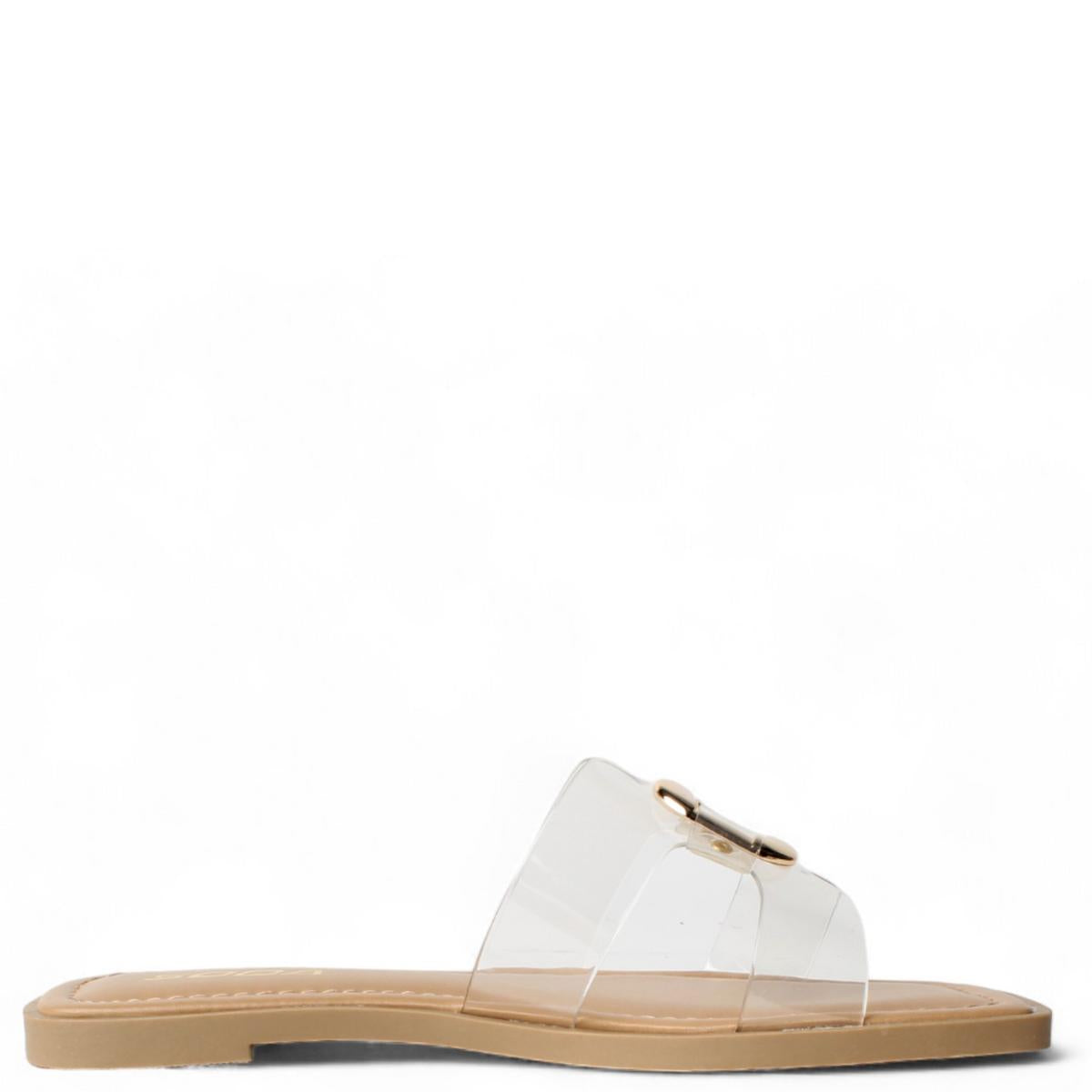 Feng Clear Flat Sandal