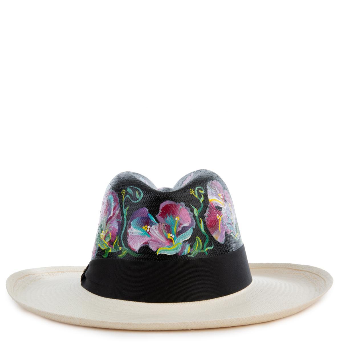 Flores De Invierno Panama Hat Size L