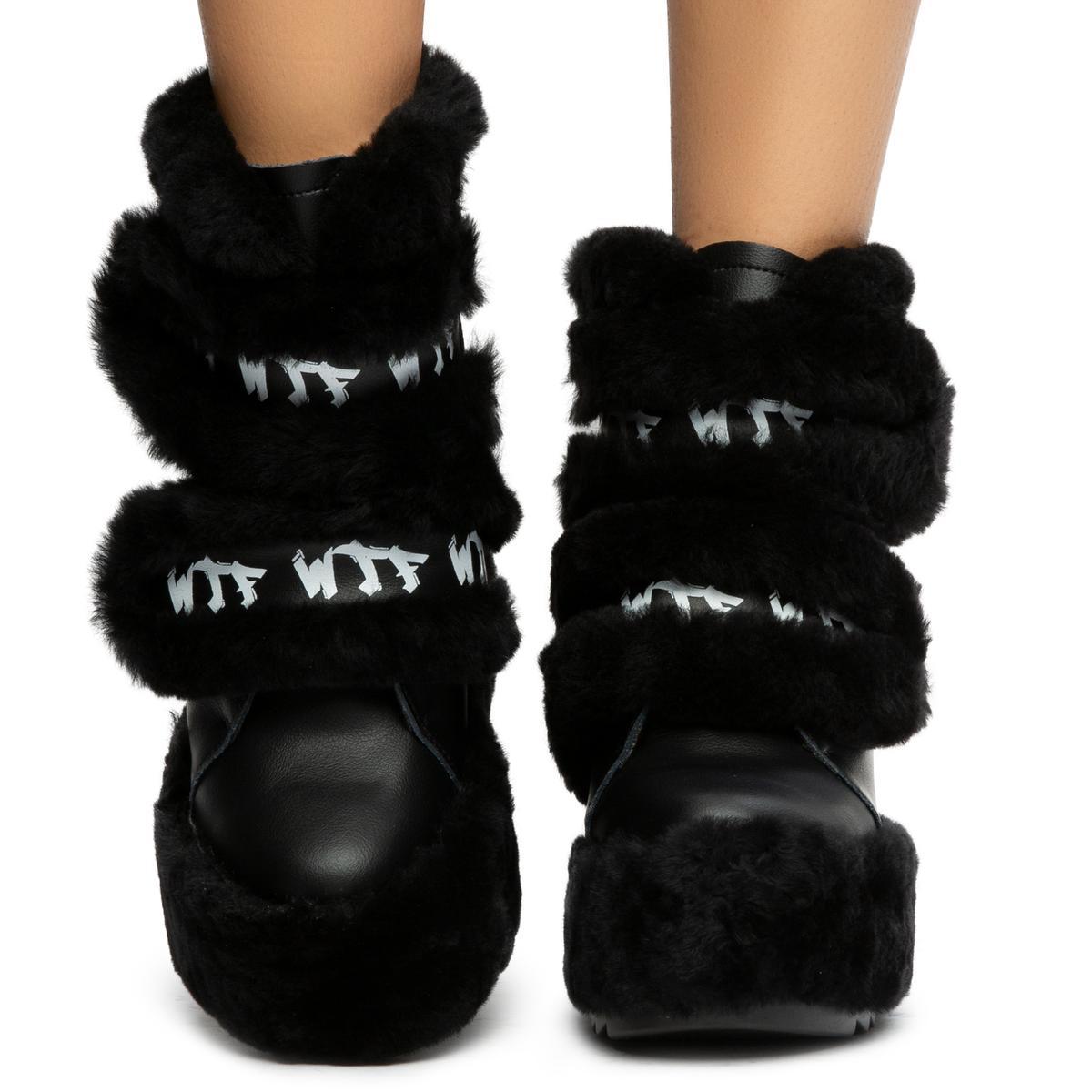 Dizzy Dream Wedge Fur Booties