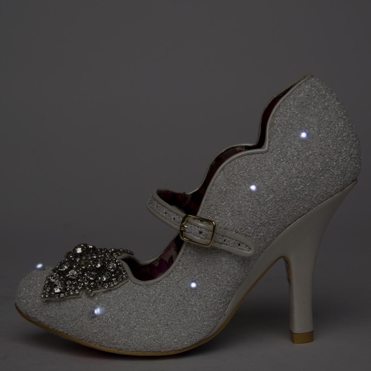 Shimmer White Light Up High Heel Ivory