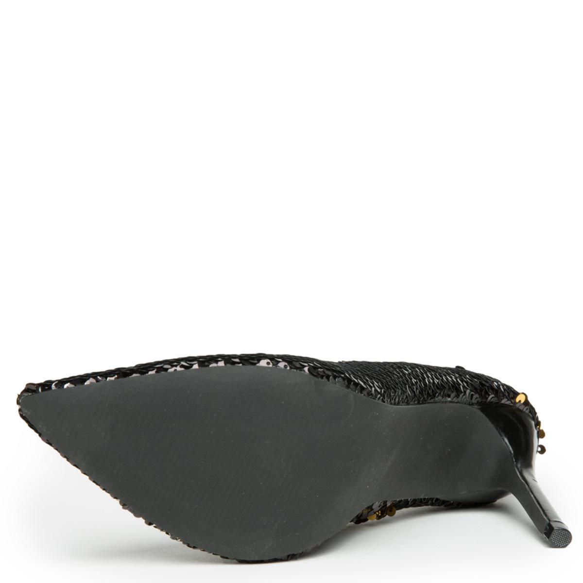 Cape Robbin Kitana-45 Black Sequence High Heel Black