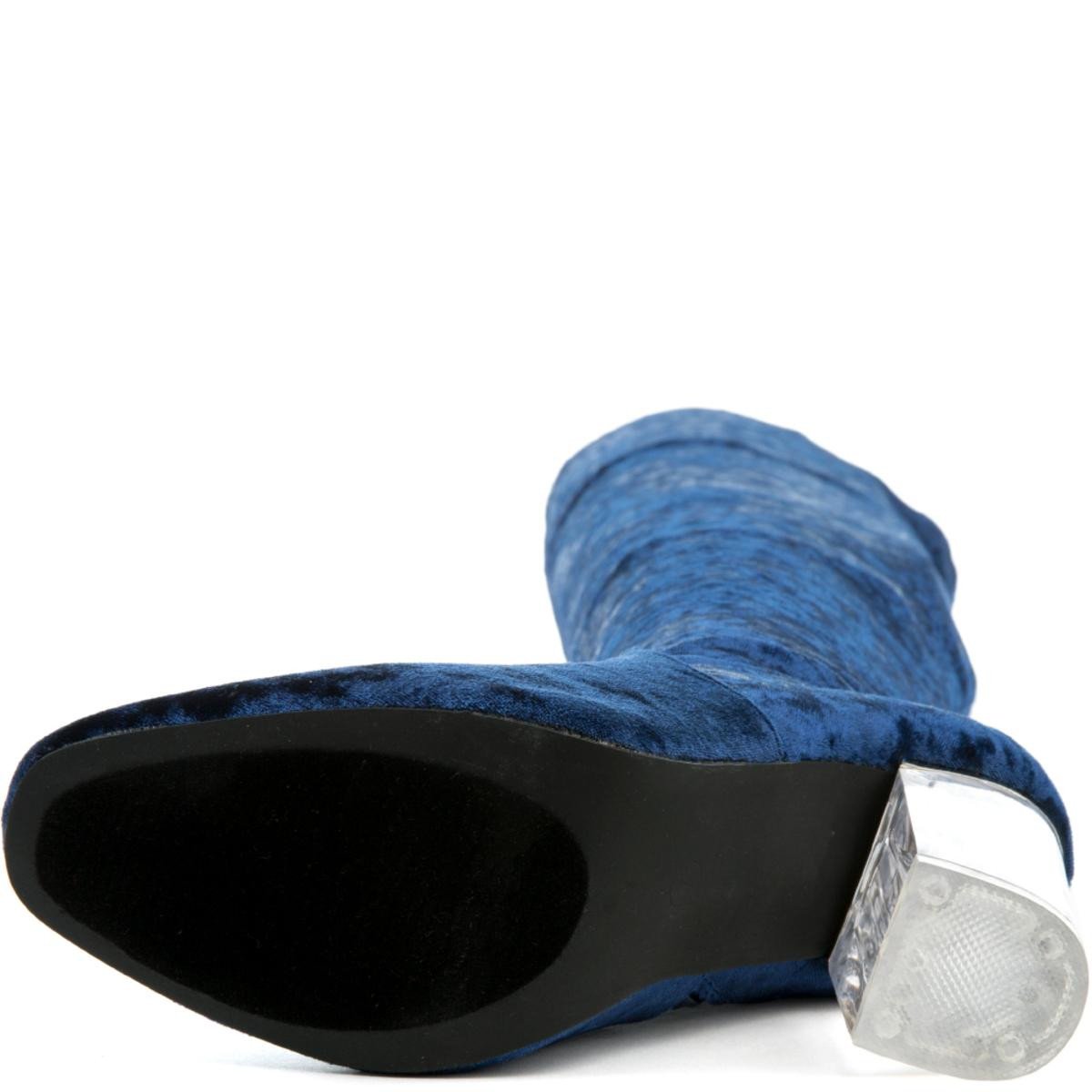 Cape Robbin Fay-15 Blue High Heel Boot Royal Blue