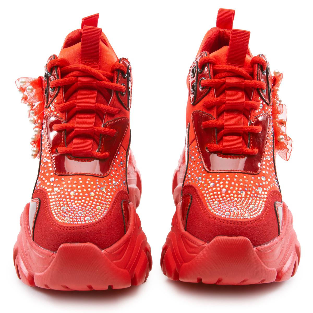 Watermelon-02 Rhinestone Platform Sneakers