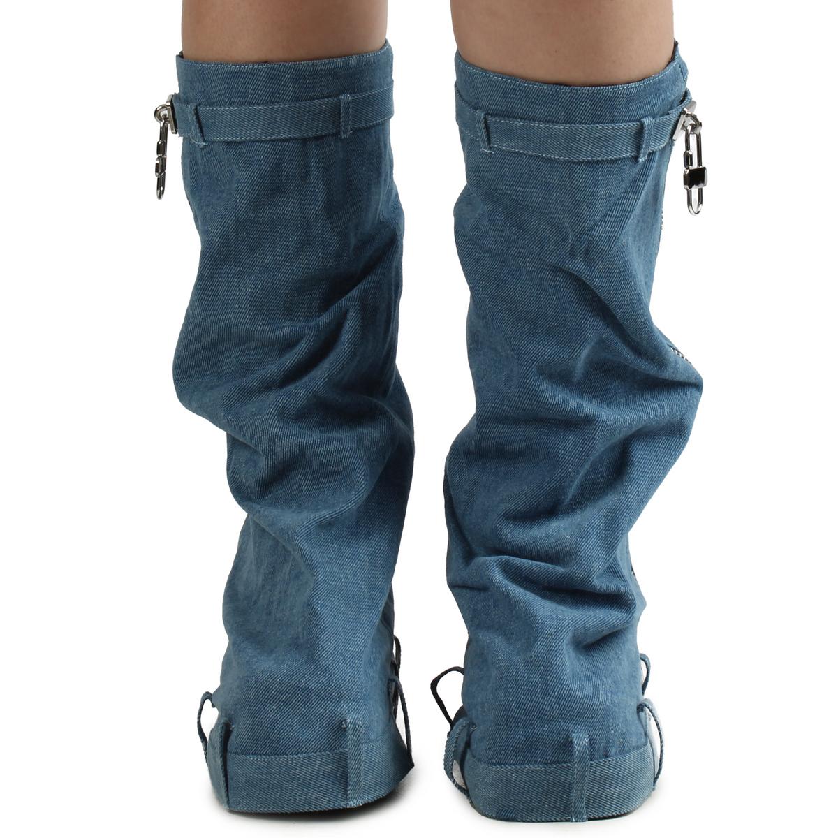Drape Denim Boot