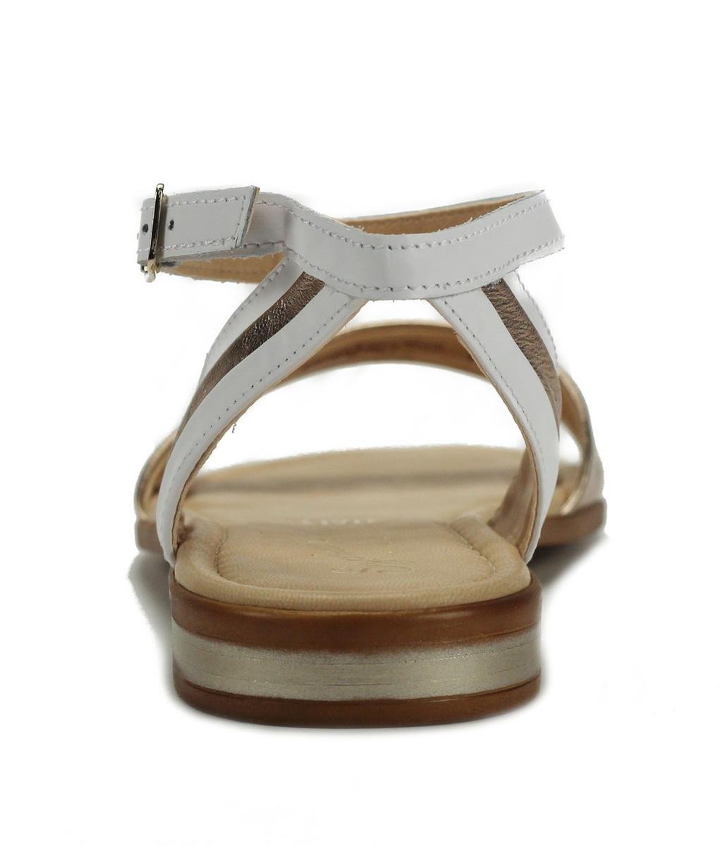 Seychelles for Women: Wont Stop Whiskey White Gold Leather Sandal