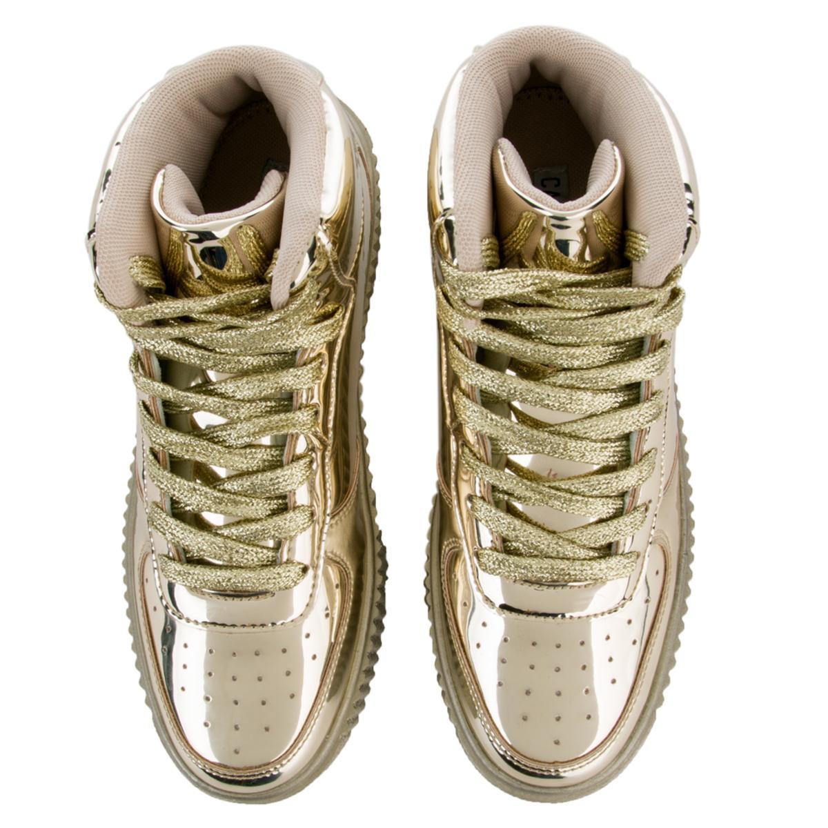 Cape Robbin Polo-5 Gold Sneakers Gold