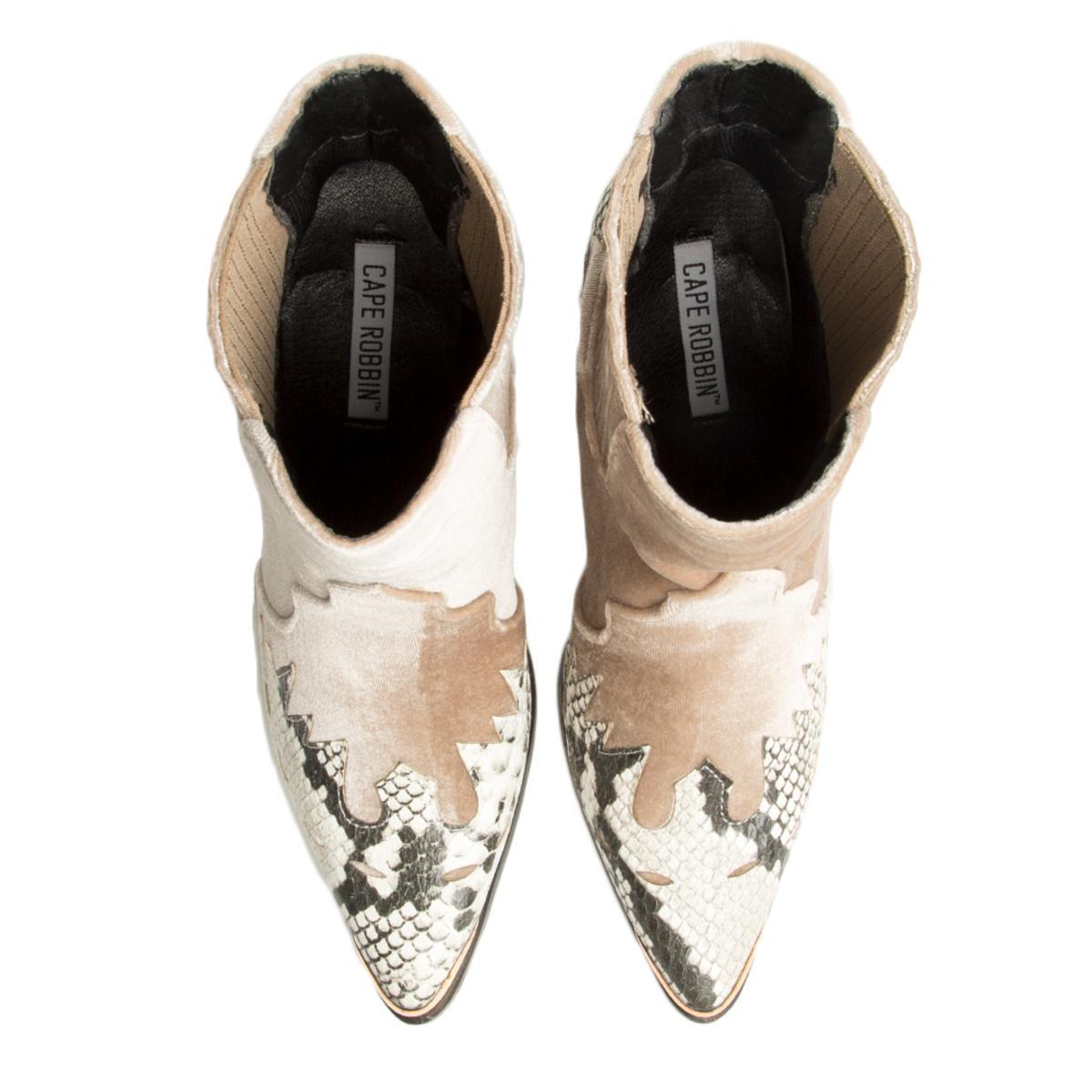 Cape Robbin Kelsey-5 Snake Bootie Snake Brown