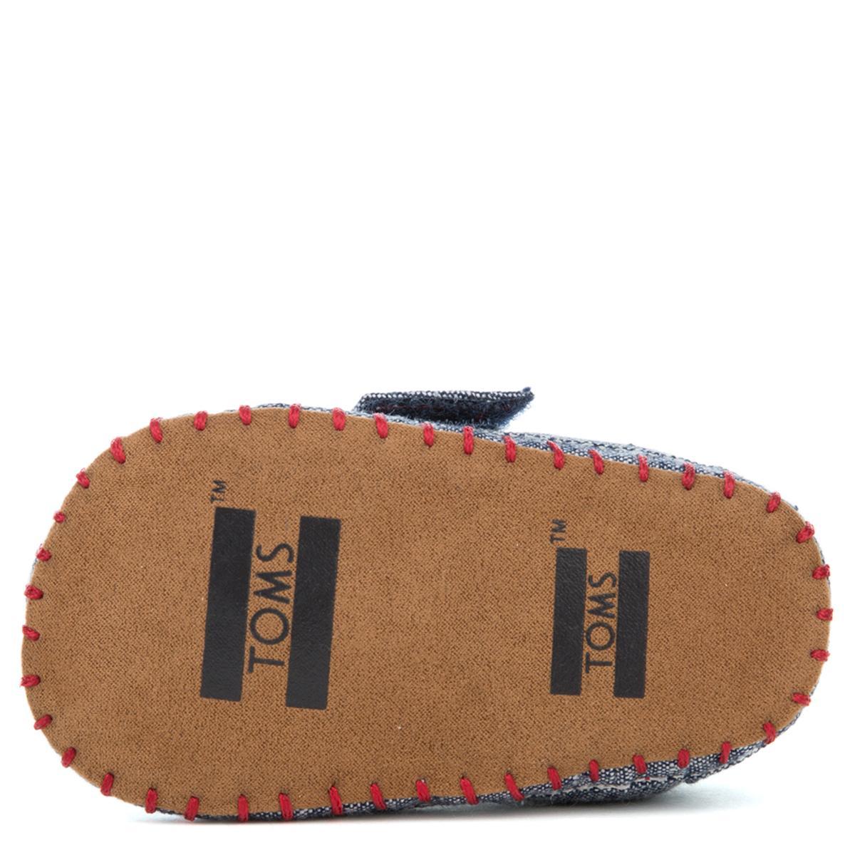 Tiny Toms Crib Alpargata Navy Chambray Fox Flat