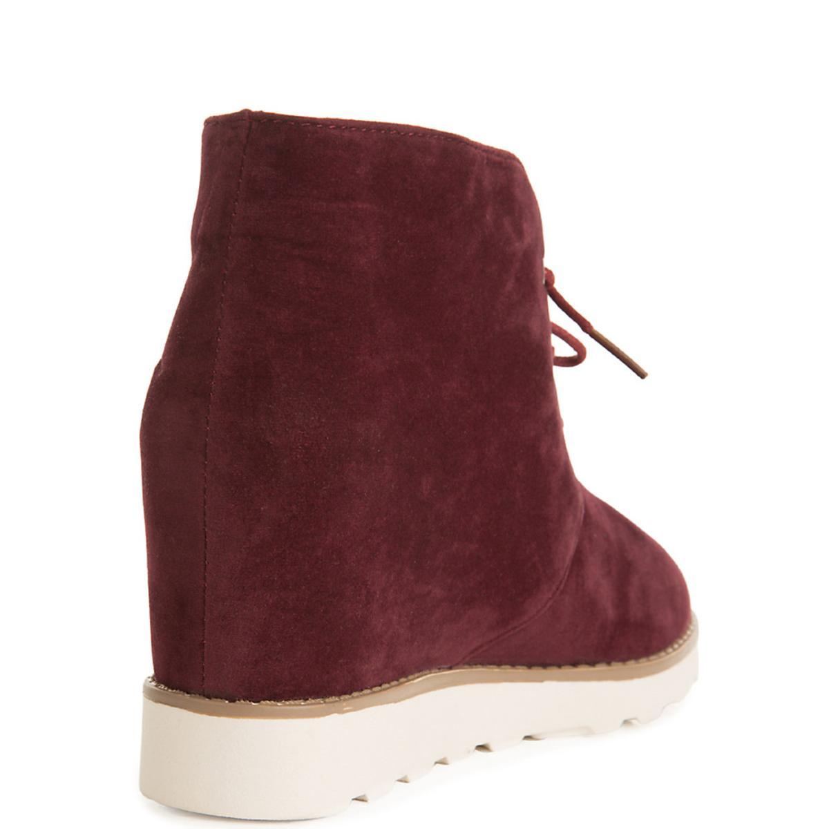 Crusade Casual Wedge Sneaker Burgundy