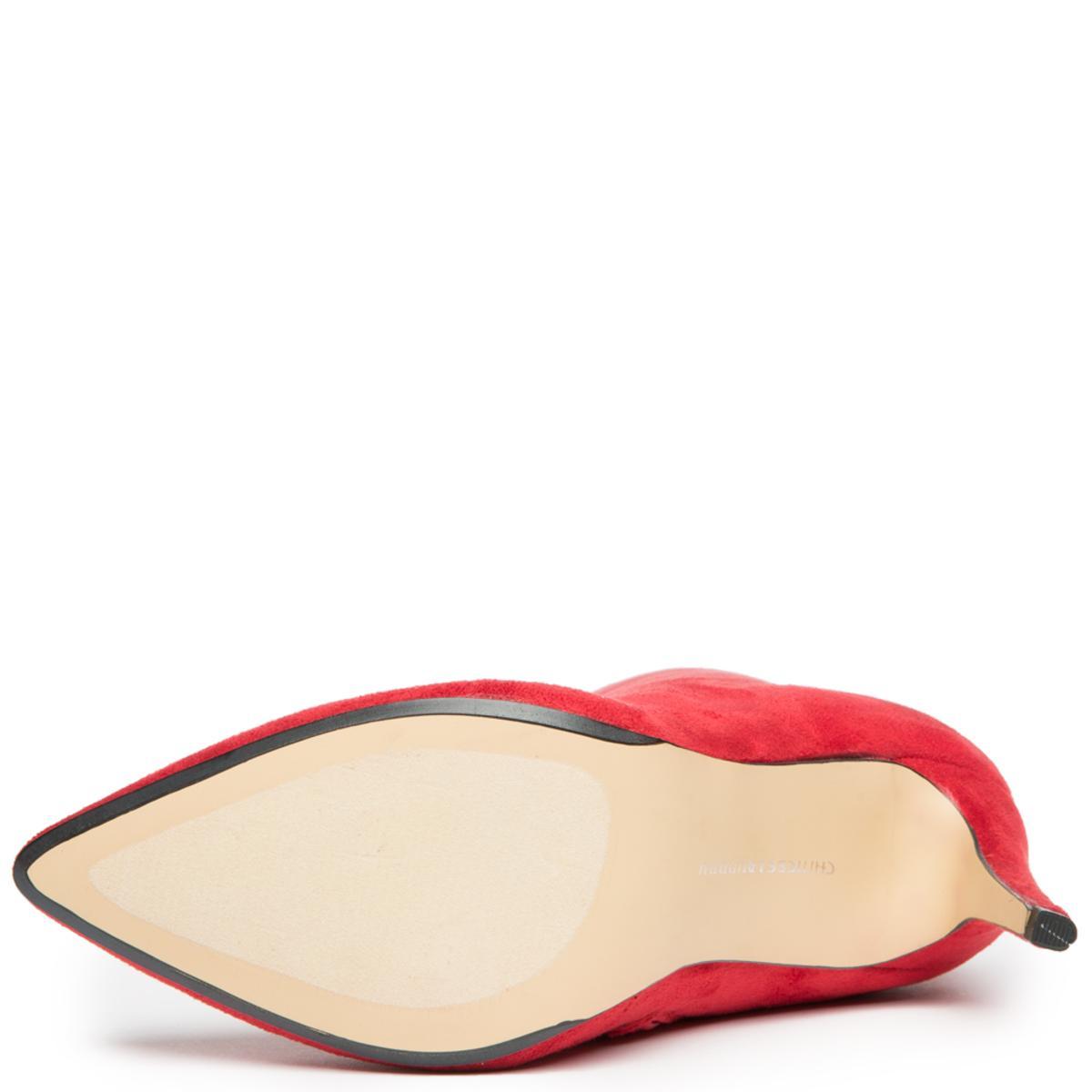 Chinese Laundry Song Bird Micro Suede Red Heeled Booties