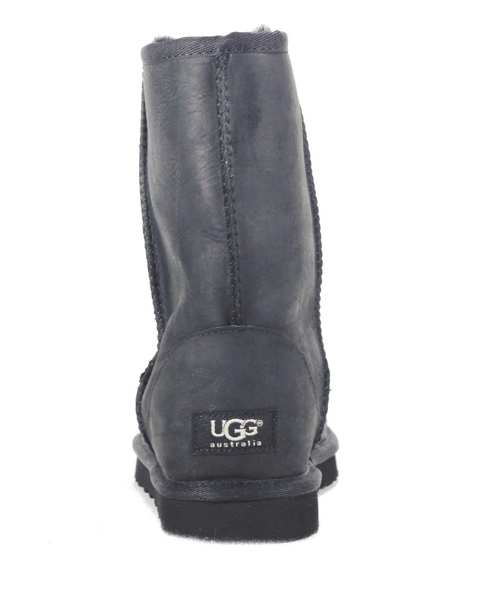 UGG Australia Classic Short Leather Black Boot BLACK