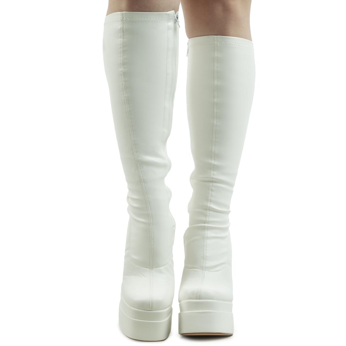 Ari-4 Double Platform Chunky Heel Knee High Boot