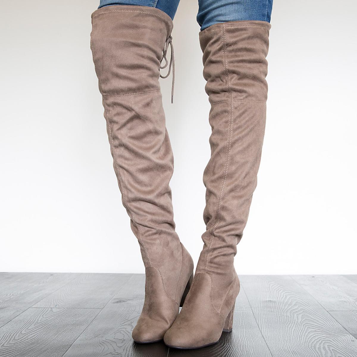 Snivy-H Over The Knee High Heel Boots