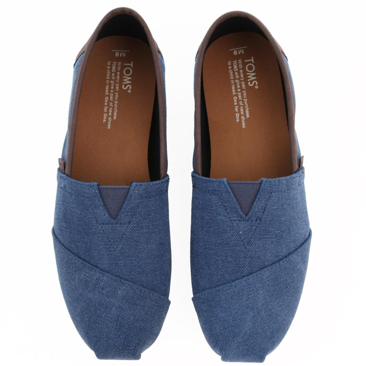 Toms for Men: Navy Washed Canvas/Trim Classic