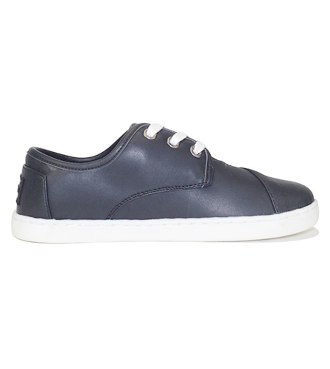 Toms for Kids: Paseo Black Synthetic Leather