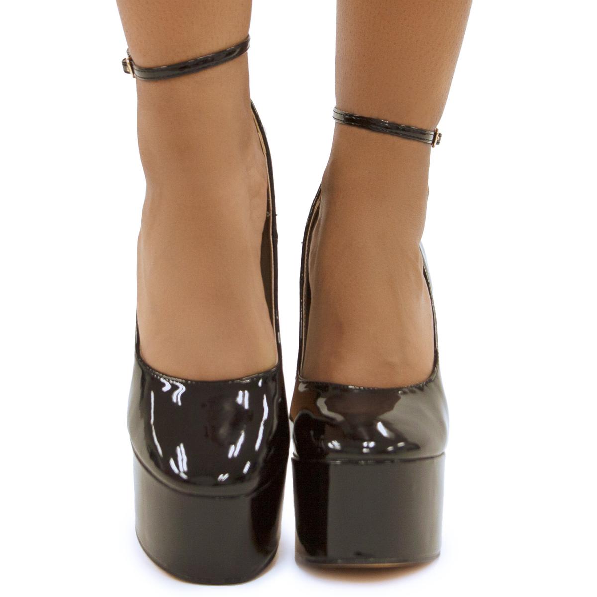 Violet Chunky Platform High Heel