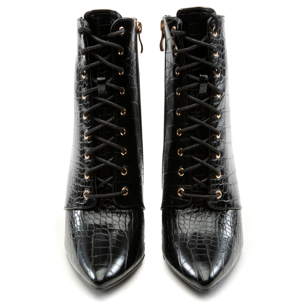 Milano-1 Lace-Up Block Heel Bootie