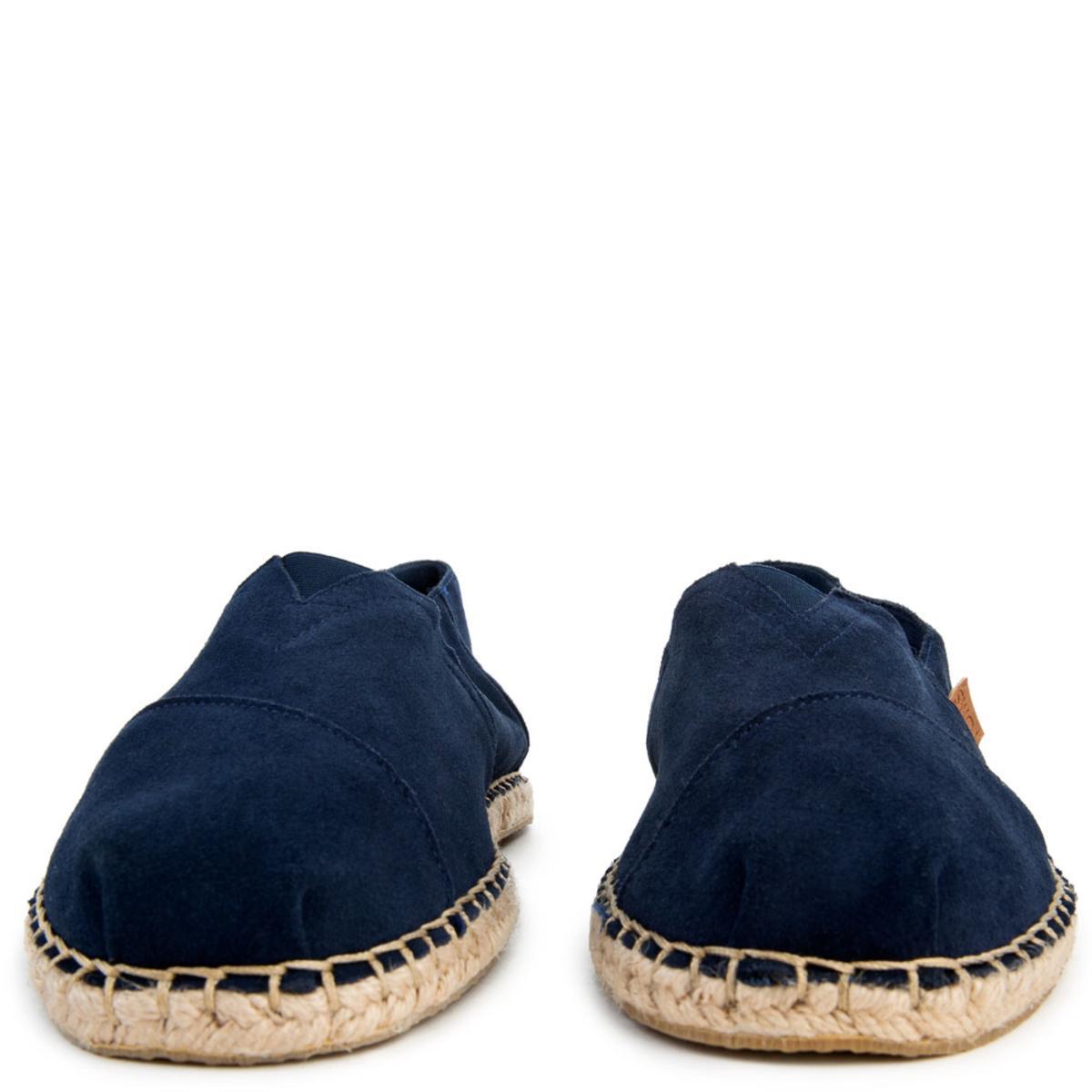Classic in Navy Suede/Blanket Stitch