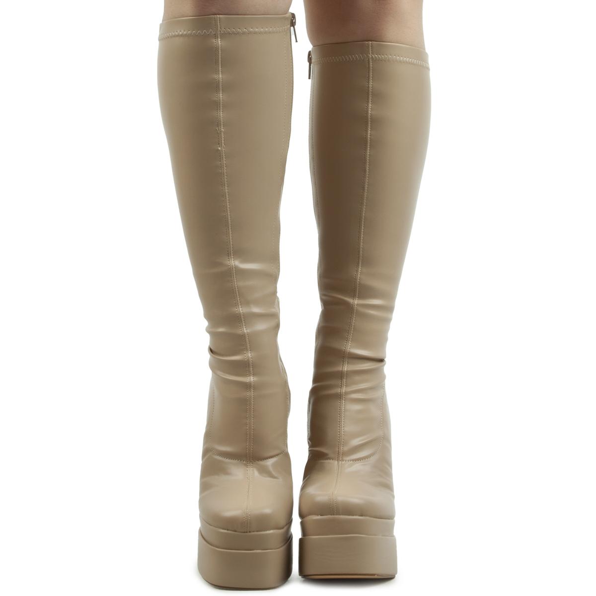 Ari-4 Nude Platform Heel Boots
