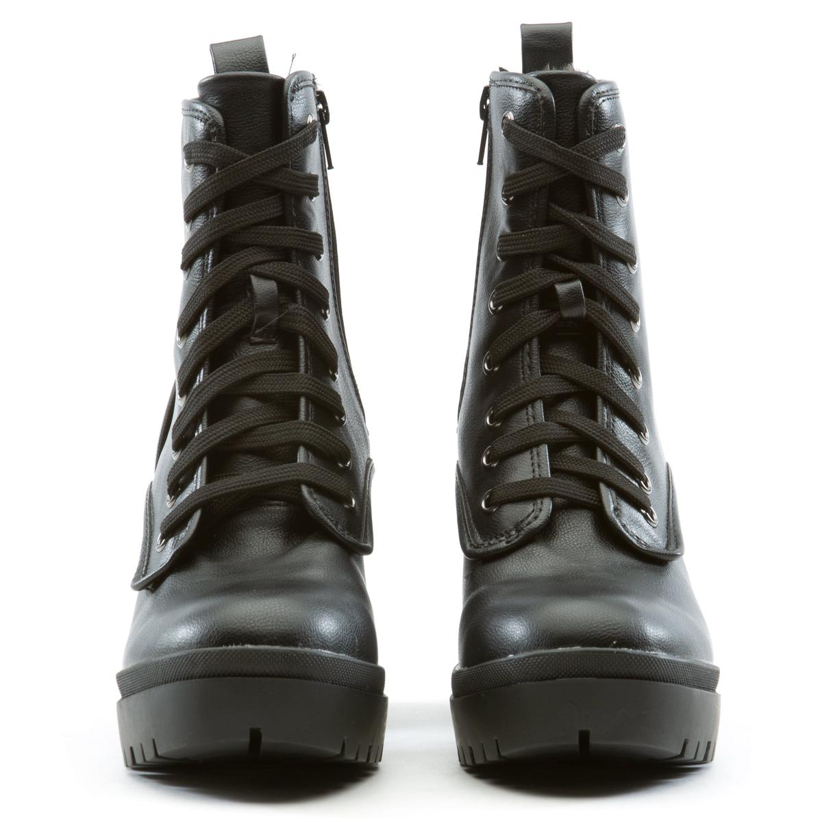 Regal-13 Chunky Lace Up Heel Bootie