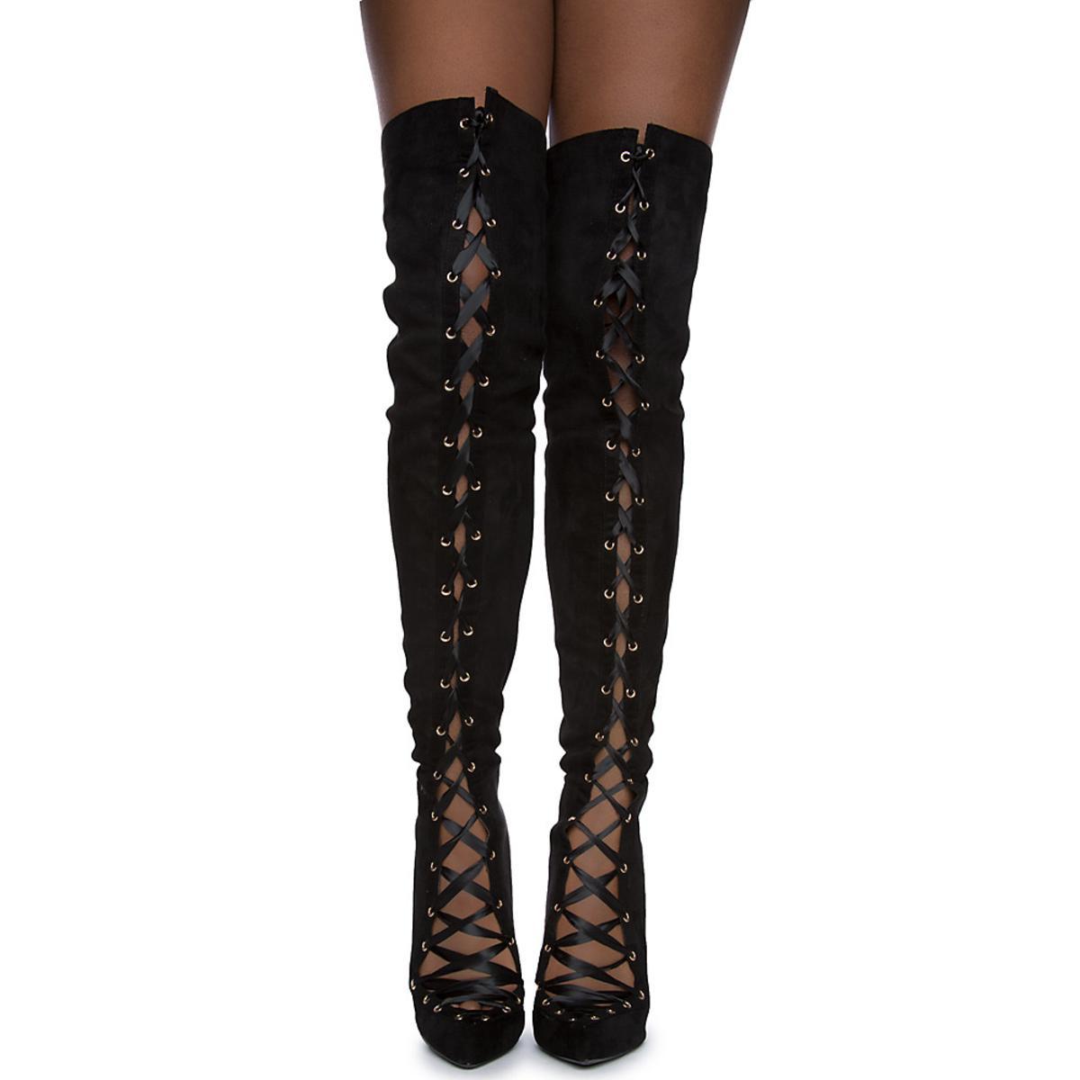 Jolly-6-S Over The Knee Boot BLACK