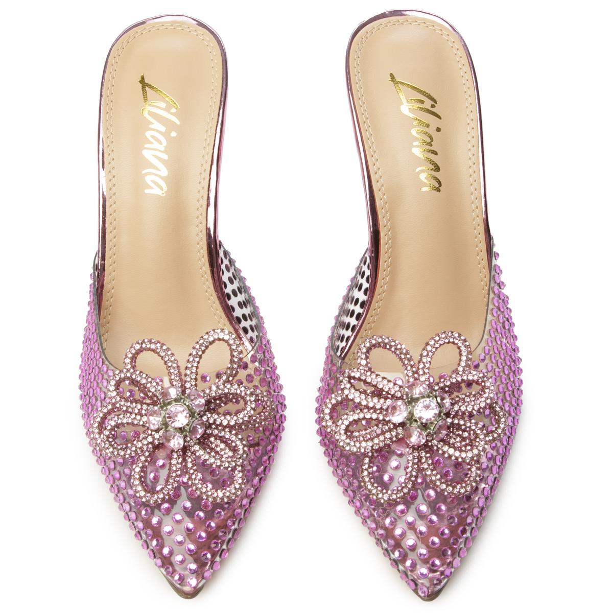 Divinny-1 Clear Rhinestone Pump