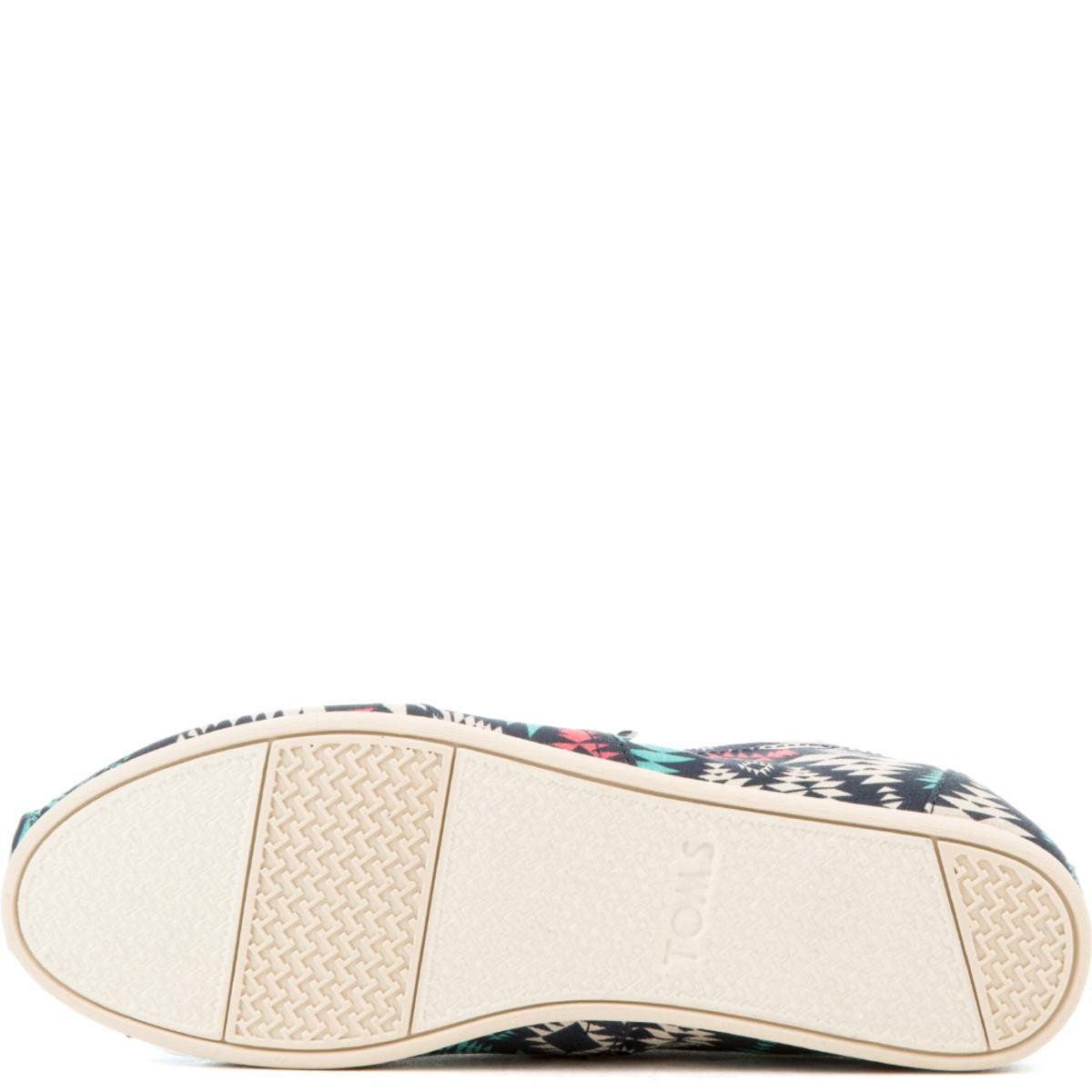Toms Classics Blue Multi Blanket Print Canvas Flats Blue