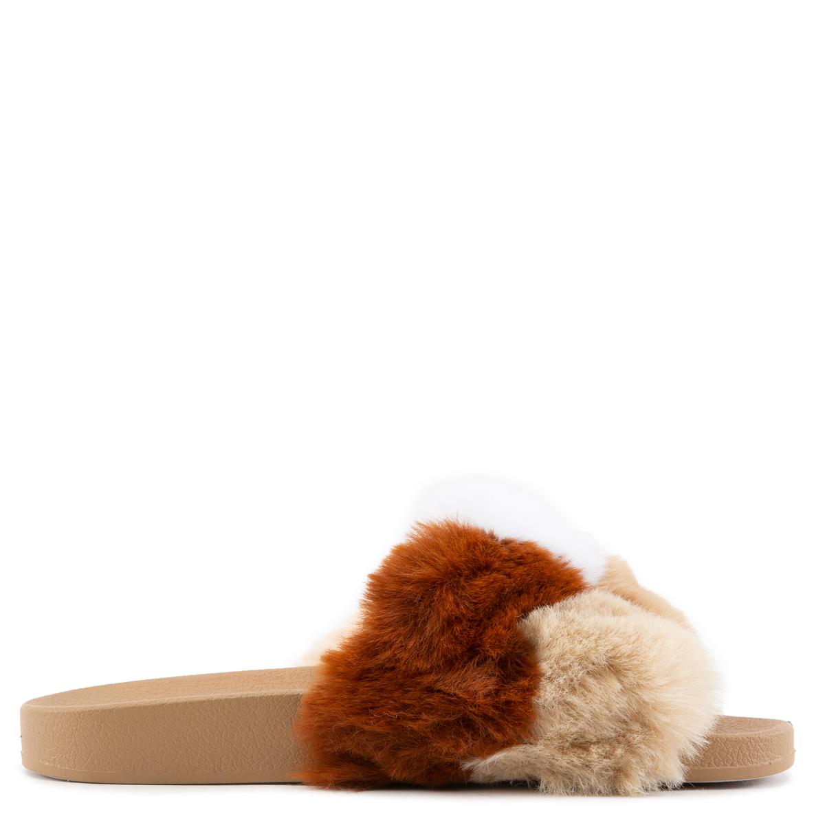 Blocks Fur Sandals