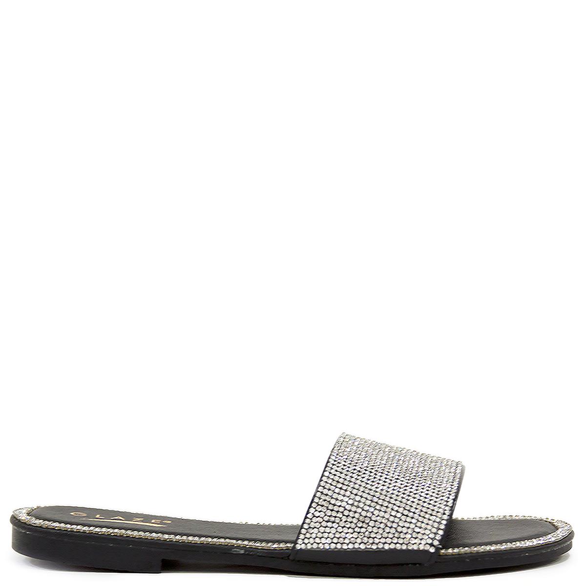 Honey-62 Rhinestone Flat Sandal