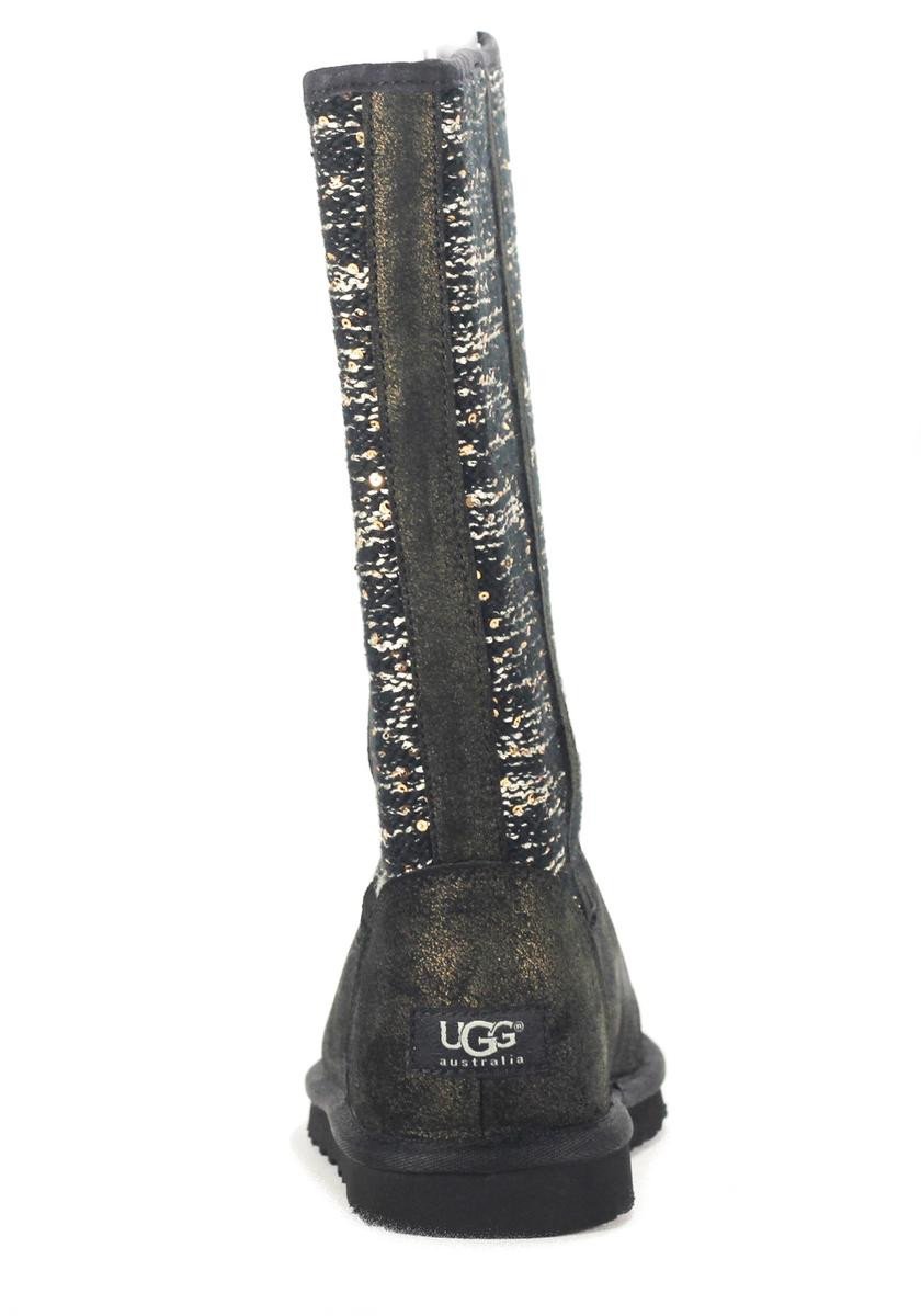 UGG Australia Camaya Knit Suede Black Boot Black