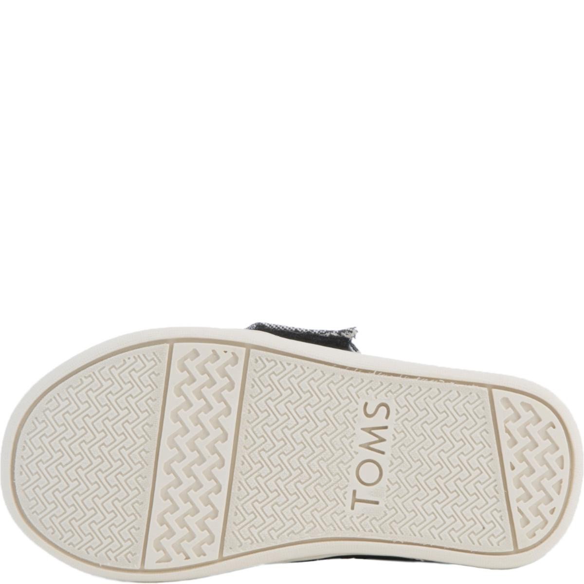 Tiny Toms: Biminis Black Denim Chambray Skulls Flats