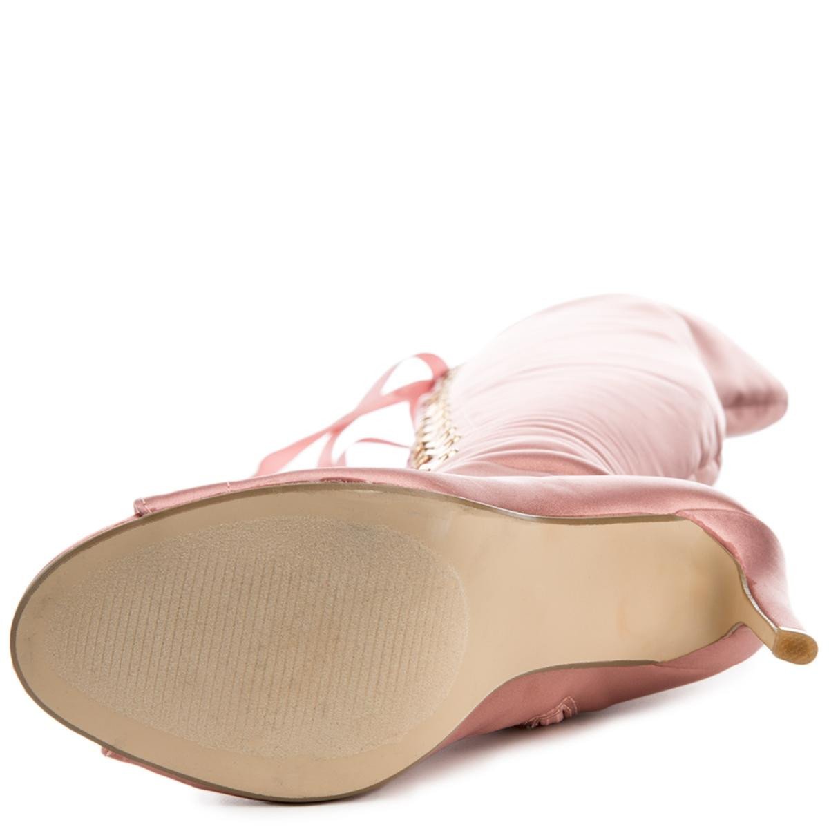 Cape Robbin Olga-26 Pink High Heel Boot Pink