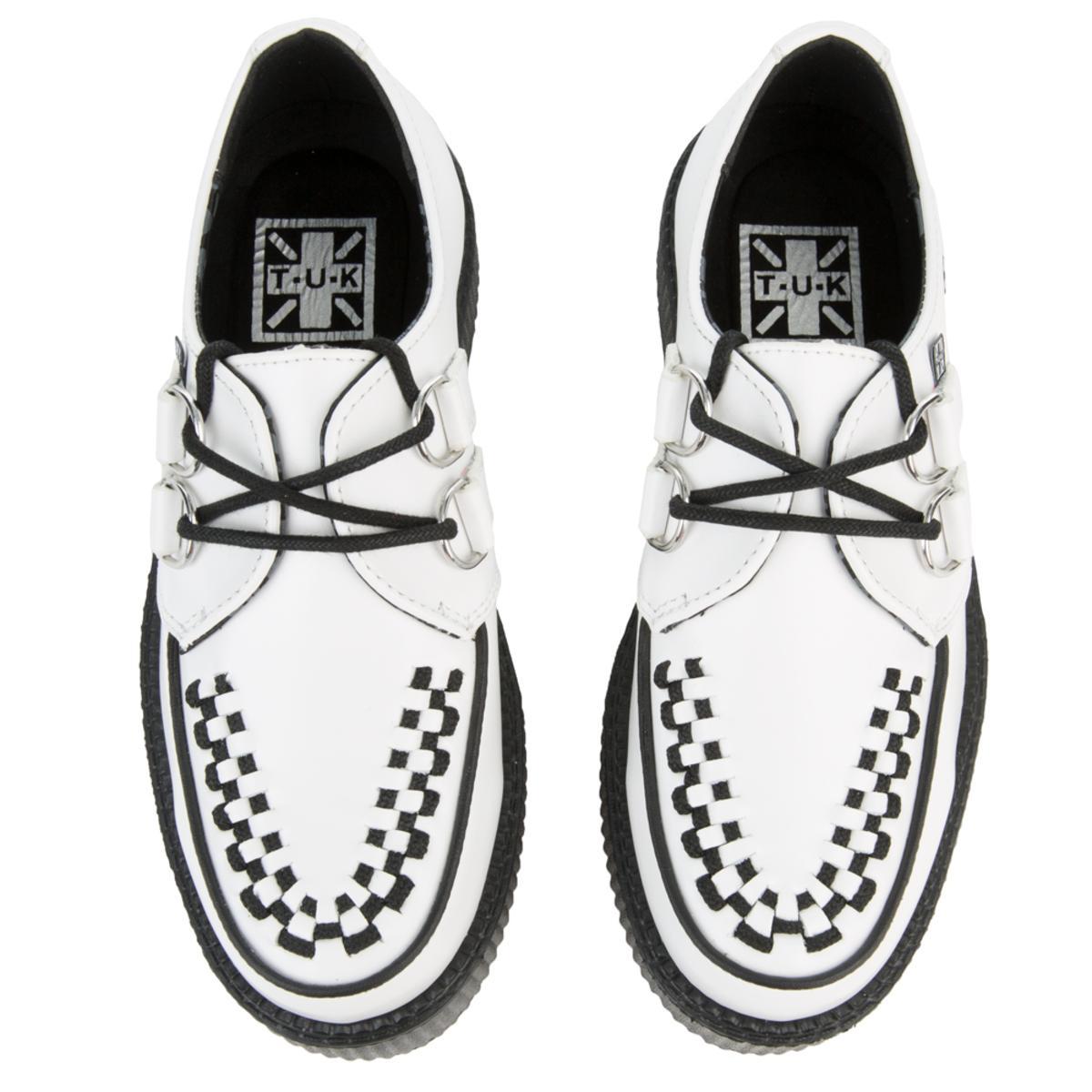 Unisex White Leather Viva Mondo Creeper