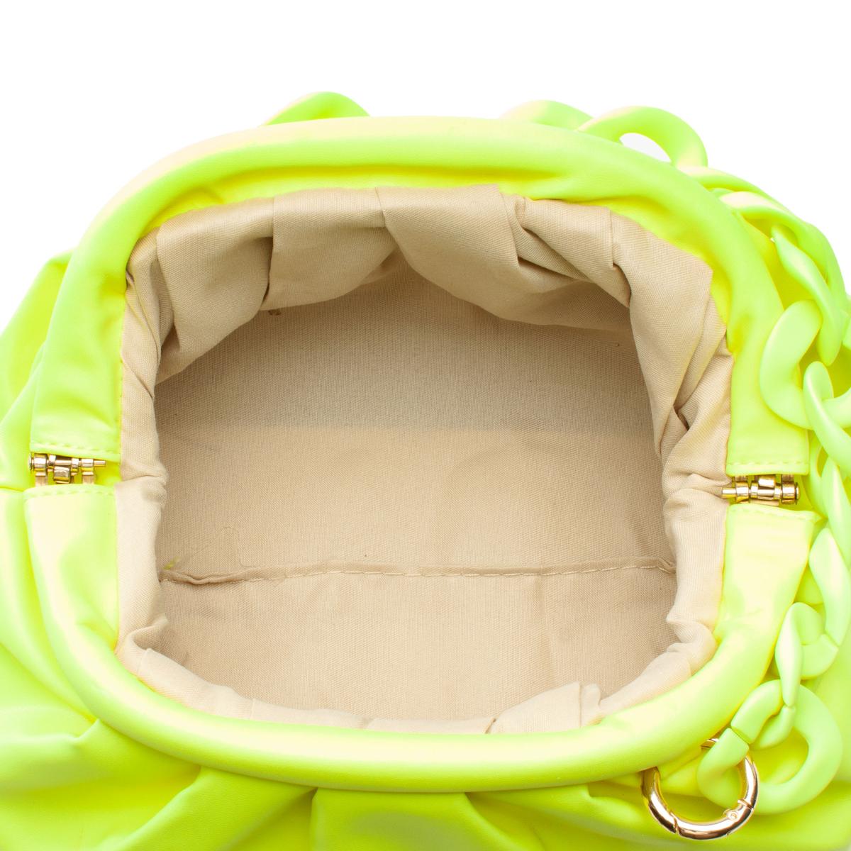 Faux Leather Crossbody Chain Bag