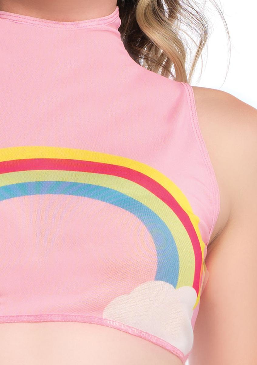 Women's Rainbow Crop Top