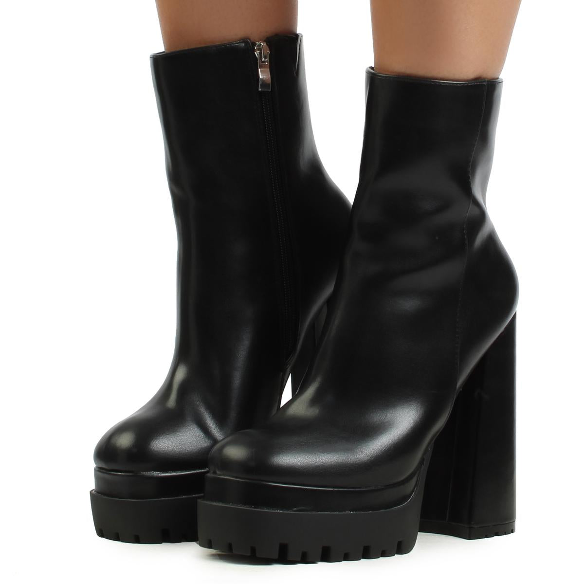 Sienna-1 Lug Platform Bootie
