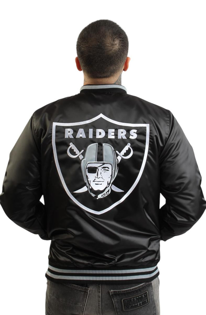 NFL Raiders Satin Bomber Jacket