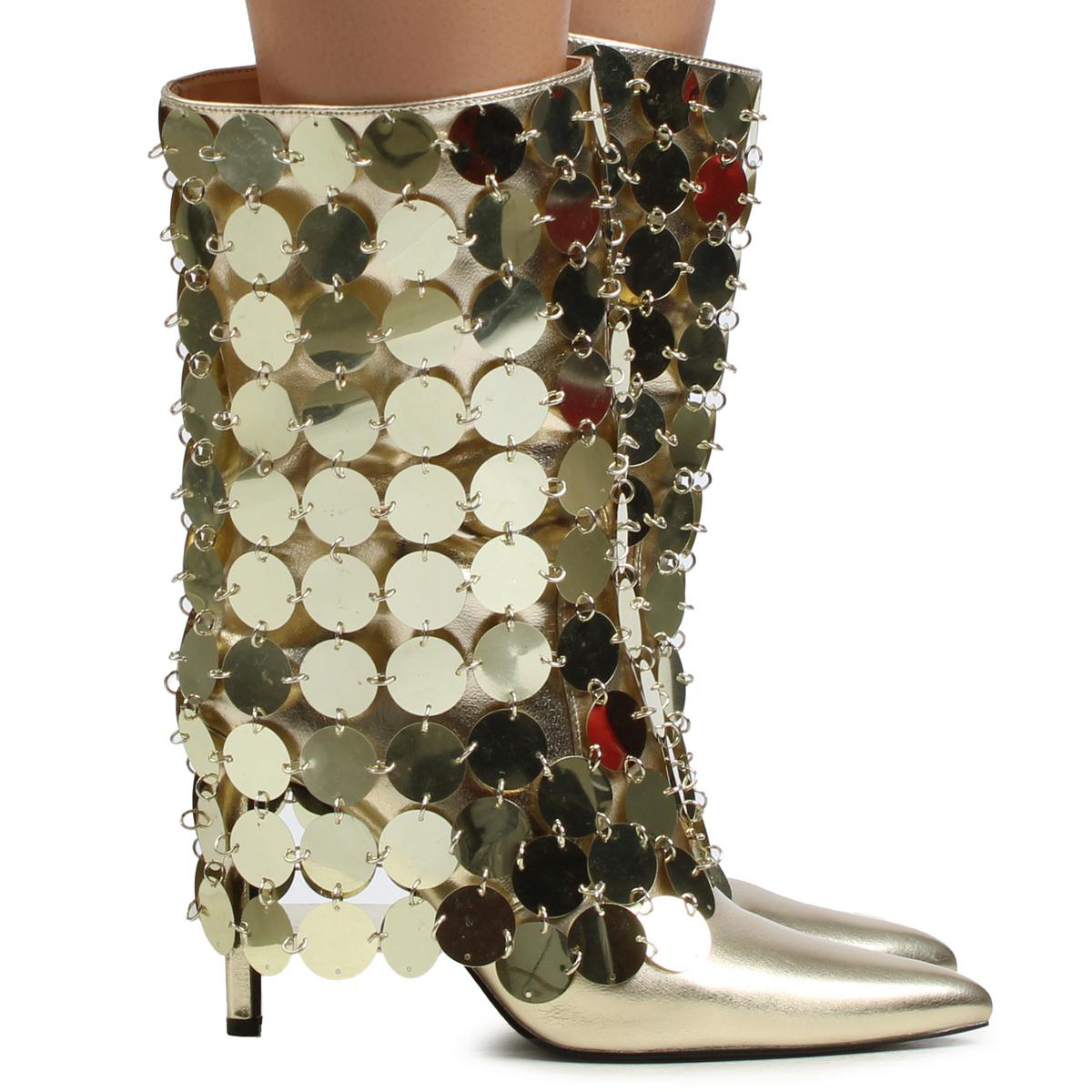 Lennox-1 Sequins Heel Bootie