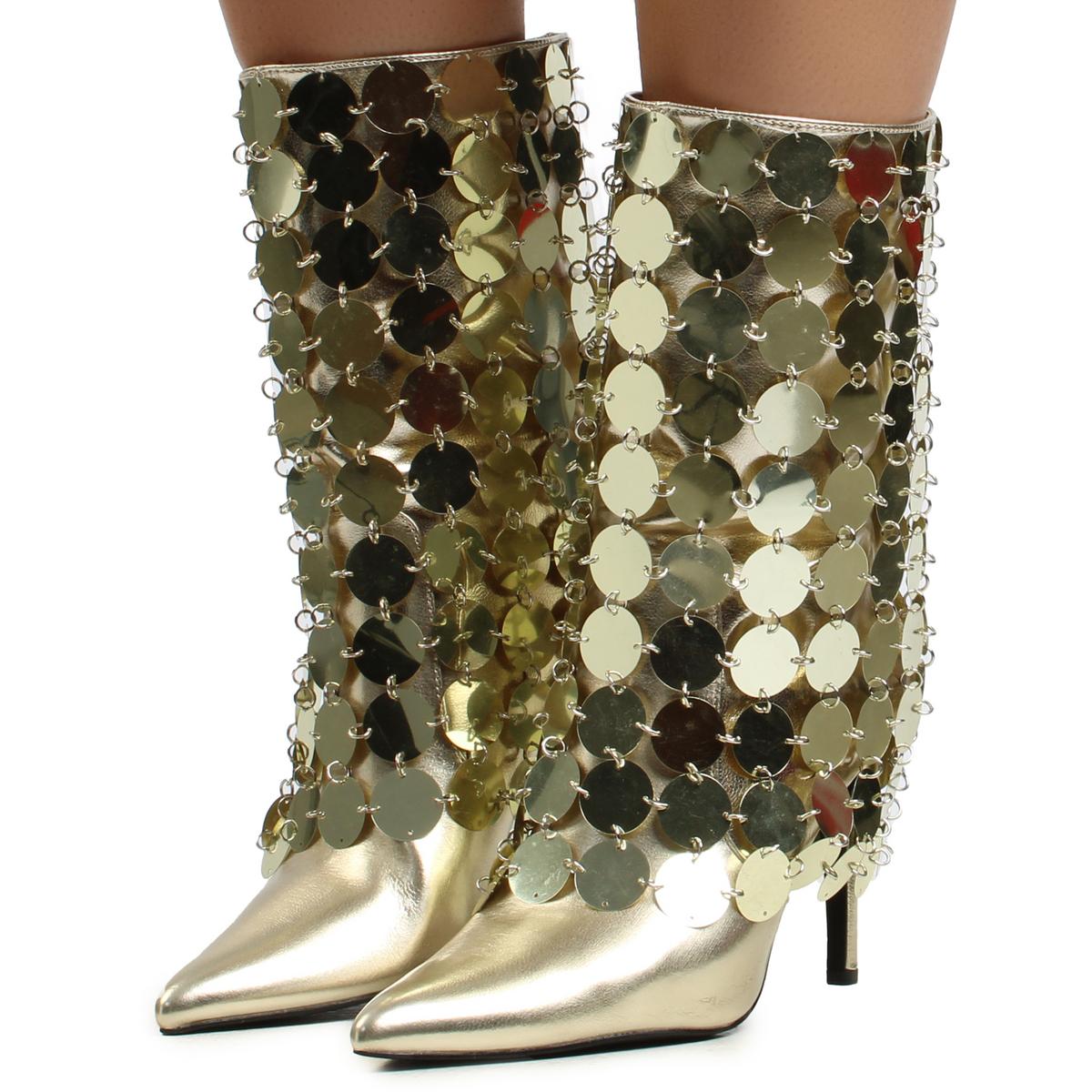 Lennox-1 Sequins Heel Bootie