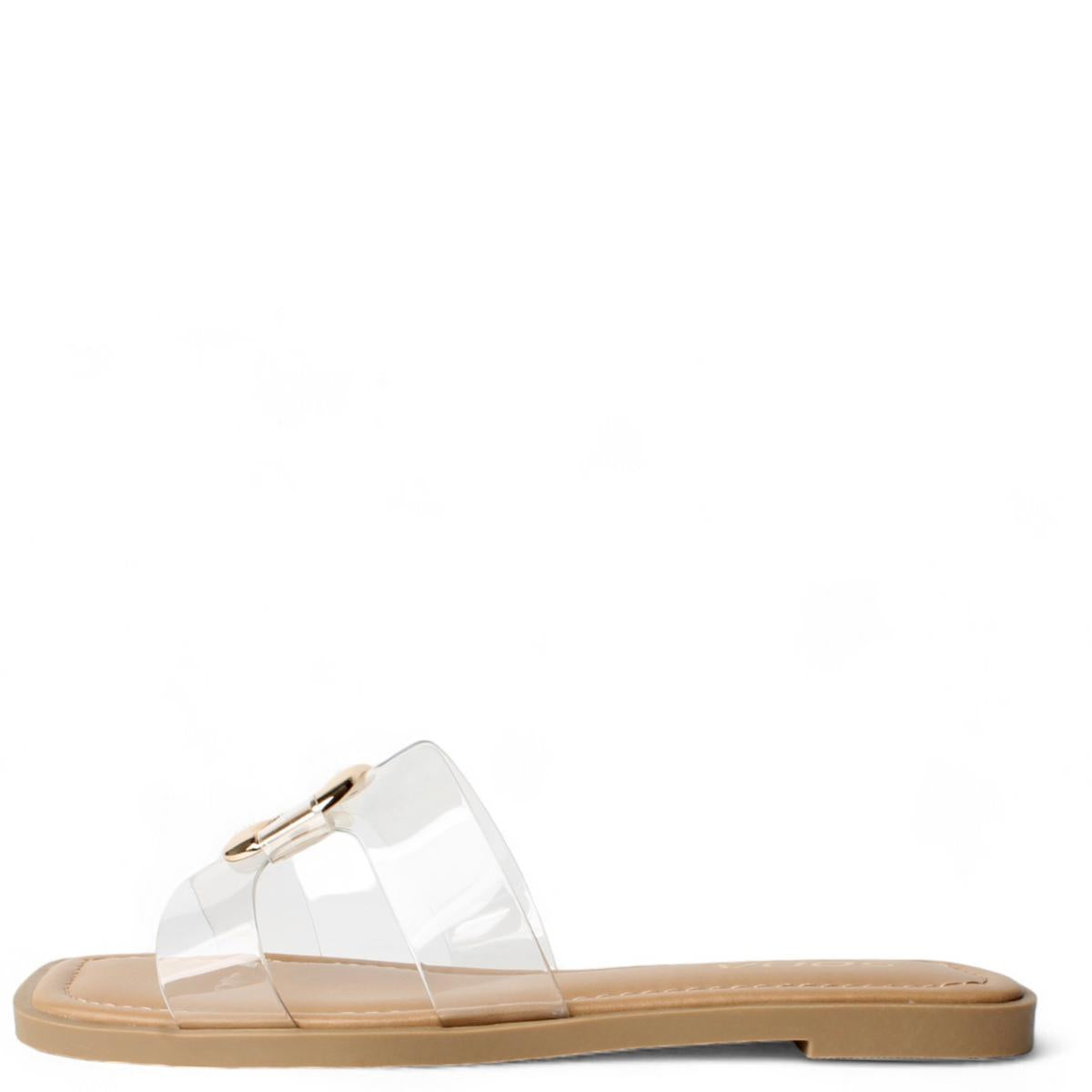 Feng Clear Flat Sandal