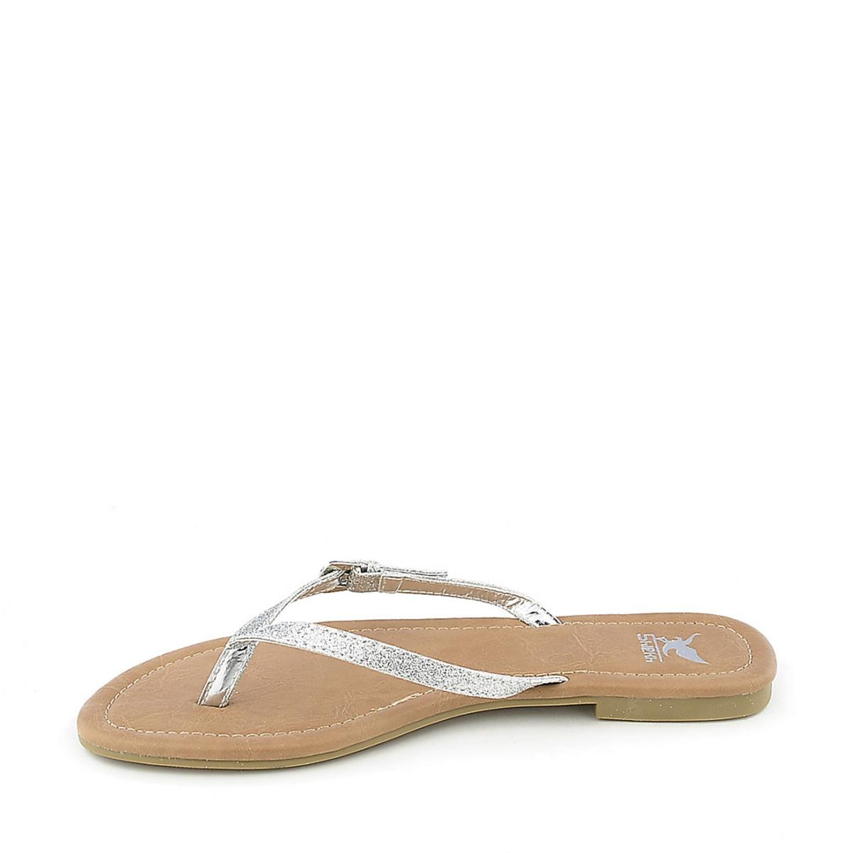 Squash-S Flip Flop Sandal Silver Glitter