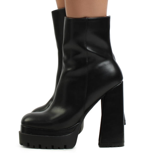 Sienna-1 Lug Platform Bootie
