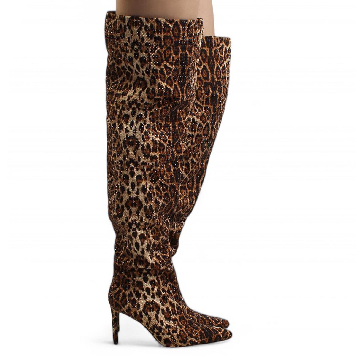 Adventurous Leopard Thigh High Boot