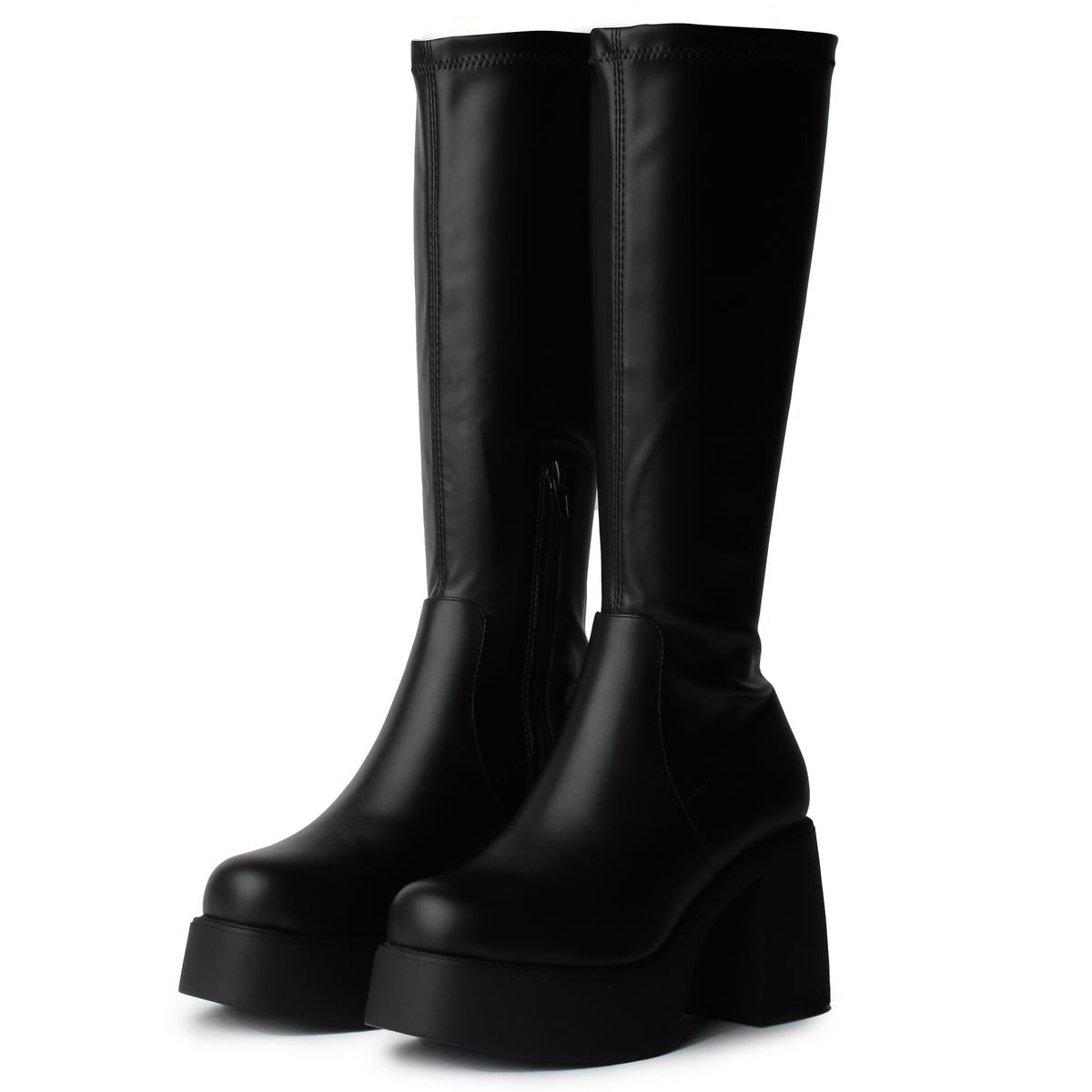 Jezzi-S Platform Heel High Boot