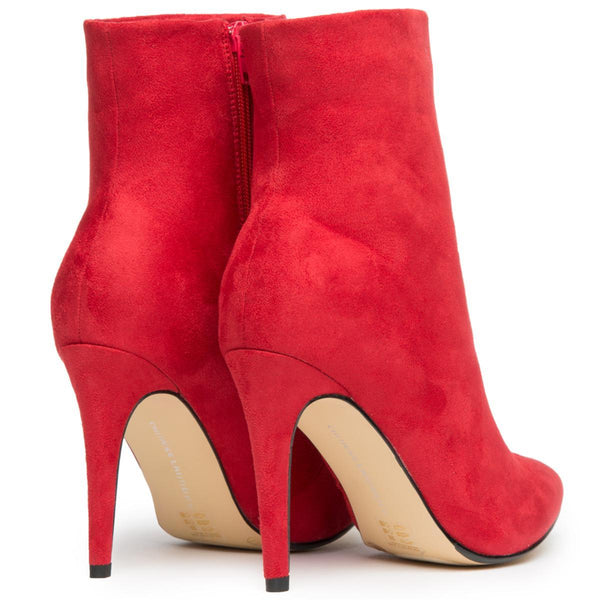Chinese Laundry Song Bird Micro Suede Red Heeled Booties