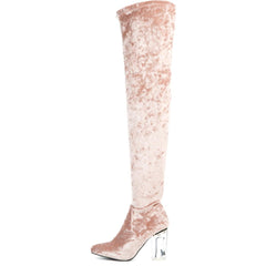 Cape Robbin Fay-15  Pink High Heel Boot Blush
