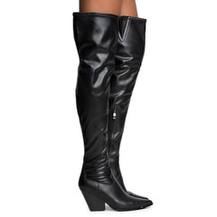 Cape Robbin Kelsey-9 Black Thigh High Boots BLACK