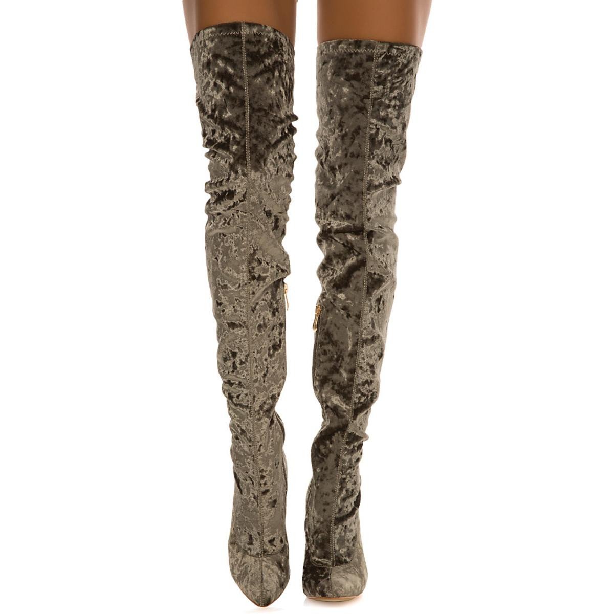 Paw-27 Thigh-High Boot Olive